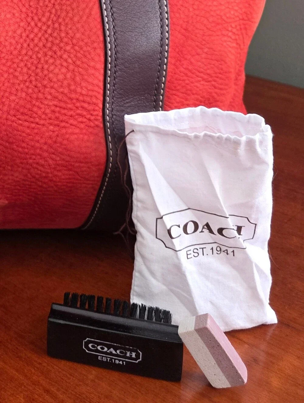 Coach Leatherware 5728 Vintage Orange Nubuck Leather Work Travel Tote Bag 2004